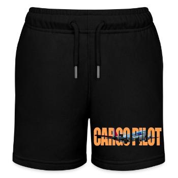 Pilote cargo C-97 - Short de jogging enfant bio Stanley/Stella - noir - Devant