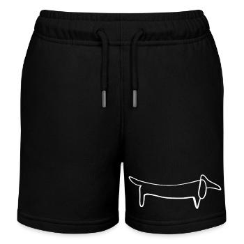 dog - Kids Organic Sweat Shorts by Stanley/Stella - black - Front