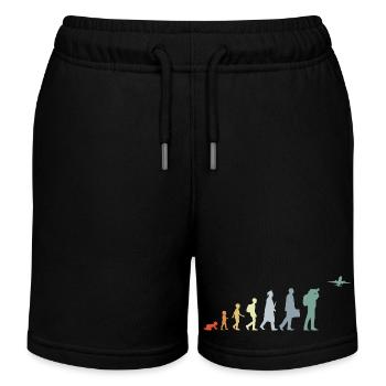 Évolution de l’observateur d’avion - Short de jogging enfant bio Stanley/Stella - noir - Devant