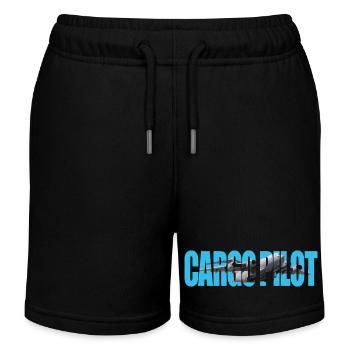 Pilote cargo C-17 - Short de jogging enfant bio Stanley/Stella - noir - Devant