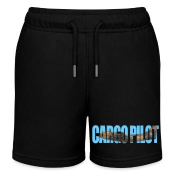 Pilote cargo C-123 - Short de jogging enfant bio Stanley/Stella - noir - Devant