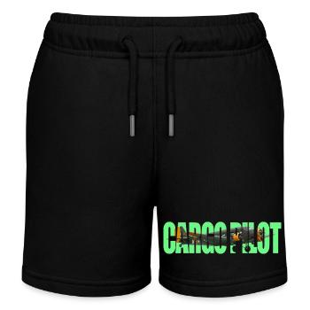 Pilote cargo Ju-52 - Short de jogging enfant bio Stanley/Stella - noir - Devant