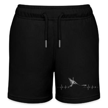 Sailing Heartbeat Horizon - Kids Organic Sweat Shorts by Stanley/Stella - black - Front
