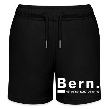 Bern Coordinates Bernese Switzerland - Kids Organic Sweat Shorts by Stanley/Stella - black - Front