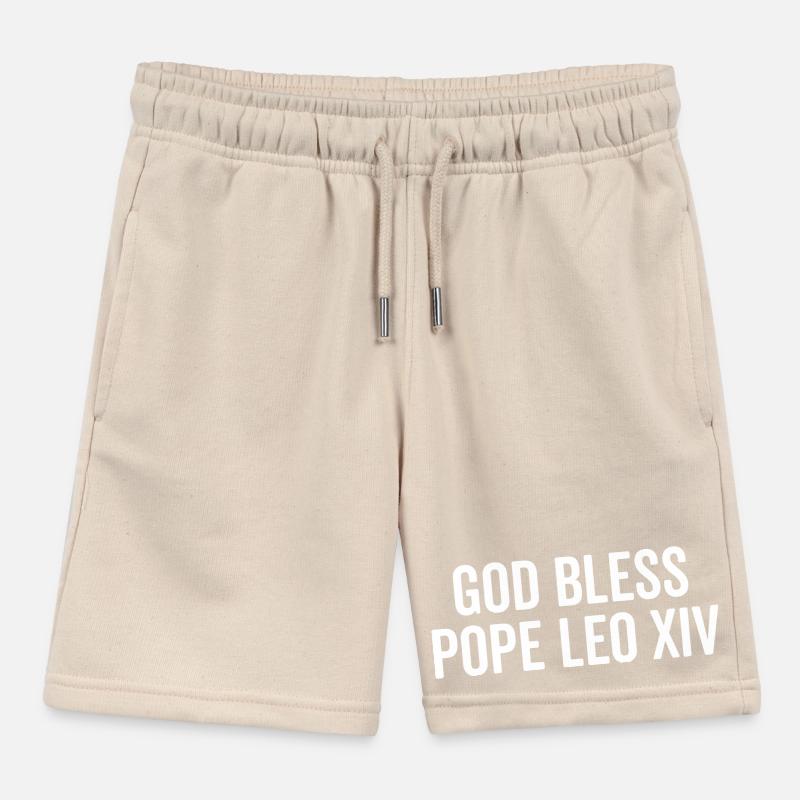 Gott segne Papst Leo XIV. Kinder Organic Joggingshorts Mini Bolter von Stanley/Stella