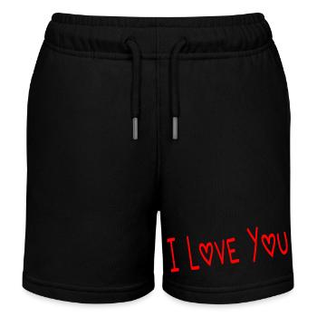 MOM. MOTHER'S DAY. HEART. FEAST. HAPPY BIRTHDAY - Kids Organic Sweat Shorts by Stanley/Stella - black - Front