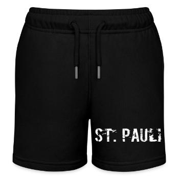 ST. PAULI - Kinder Organic Joggingshorts Mini Bolter von Stanley/Stella - Schwarz - Vorne