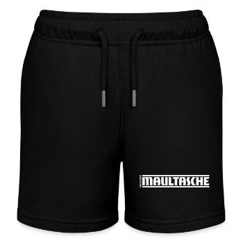 „Genussmittel“ Serie | Maultasche - Kinder Organic Joggingshorts Mini Bolter von Stanley/Stella - Schwarz - Vorne
