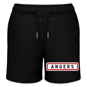 Panneau d'entrée de ville de Angers Maine-et-Loire - Short de jogging enfant bio Stanley/Stella - noir - Devant