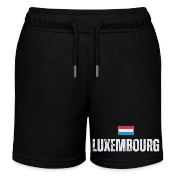 Flagge von Luxemburg, Luxemburger Stolz - Kinder Organic Joggingshorts Mini Bolter von Stanley/Stella - Schwarz - Vorne