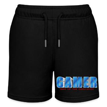 NERDY forever - Gamer - Kids Organic Sweat Shorts by Stanley/Stella - black - Front