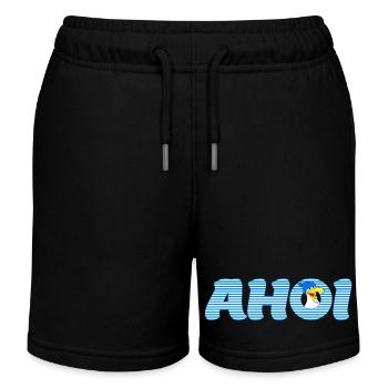 Call Ahoy with Seagull - Kids Organic Sweat Shorts by Stanley/Stella - black - Front
