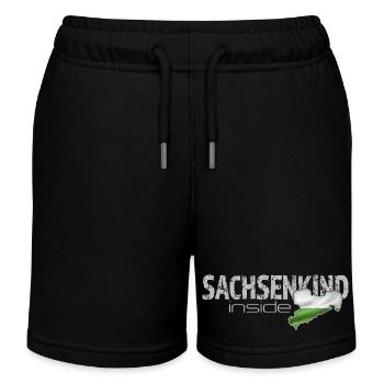Sachsenkind inside - Sachsen - Kinder Organic Joggingshorts Mini Bolter von Stanley/Stella - Schwarz - Vorne