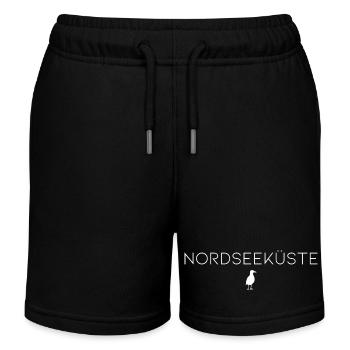 Küste & Möwe – Nordsee pur - Kinder Organic Joggingshorts Mini Bolter von Stanley/Stella - Schwarz - Vorne