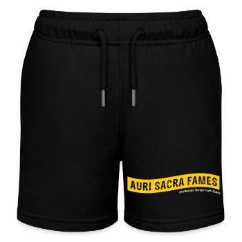 Auri sacra fames (lateinisch) >Vectorgraphic - Kinder Organic Joggingshorts Mini Bolter von Stanley/Stella - Schwarz - Vorne