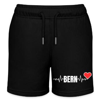 A heart for Bern - Kids Organic Sweat Shorts by Stanley/Stella - black - Front