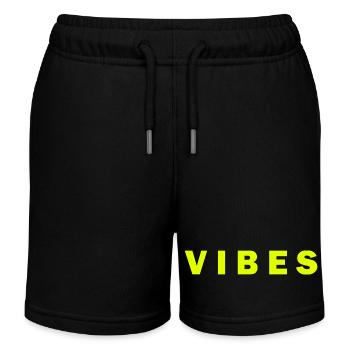 Elektrische Neon-VibesDesign - Kinder Organic Joggingshorts Mini Bolter von Stanley/Stella - Schwarz - Vorne