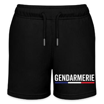 Gendarmerie Frankreich detailliertes Emblem - Kinder Organic Joggingshorts Mini Bolter von Stanley/Stella - Schwarz - Vorne