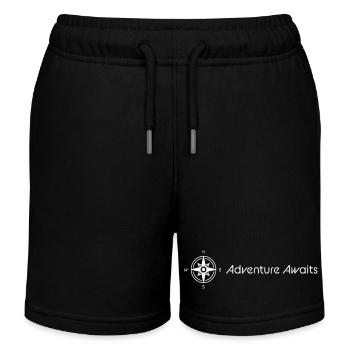 Abenteuerkompass Design - Kinder Organic Joggingshorts Mini Bolter von Stanley/Stella - Schwarz - Vorne