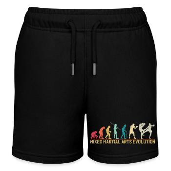 Mixed Martial Arts Evolution Design - Kids Organic Sweat Shorts by Stanley/Stella - black - Front