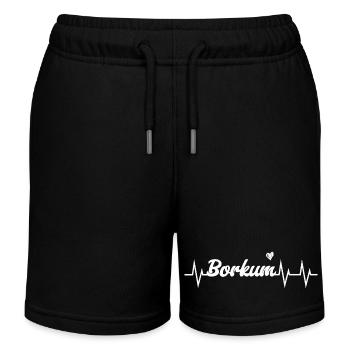 Heartbeat Borkum - Kinder Organic Joggingshorts Mini Bolter von Stanley/Stella - Schwarz - Vorne
