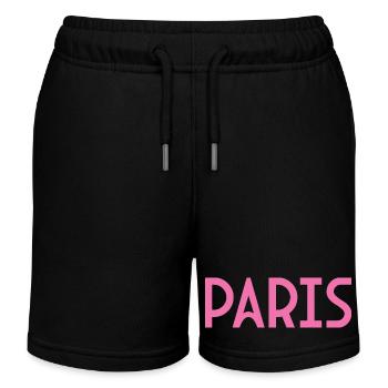 Paris France - Short de jogging enfant bio Stanley/Stella - noir - Devant