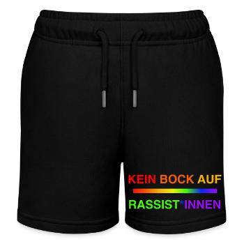 Not in the mood for racists Rainbow - Kids Organic Sweat Shorts by Stanley/Stella - black - Front