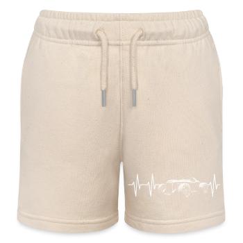 Oldtimer Herzschlag Retro Car - Kinder Organic Joggingshorts Mini Bolter von Stanley/Stella - Natur - Vorne