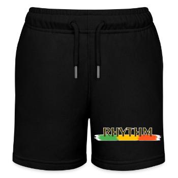 Rythme reggae - Short de jogging enfant bio Stanley/Stella - noir - Devant
