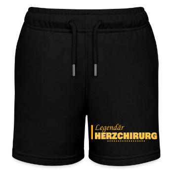 Cadeau pour chirurgien cardiaque - Short de jogging enfant bio Stanley/Stella - noir - Devant
