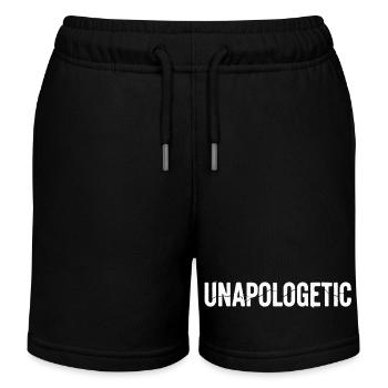 Unapologetic Authentics White - Kids Organic Sweat Shorts by Stanley/Stella - black - Front