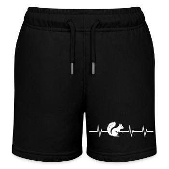 Heartbeat of a Squirrel - Kinder Organic Joggingshorts Mini Bolter von Stanley/Stella - Schwarz - Vorne