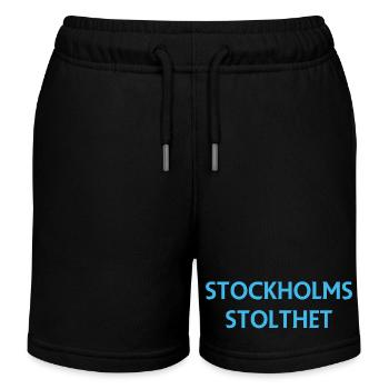Stockholmer Stolz - Kinder Organic Joggingshorts Mini Bolter von Stanley/Stella - Schwarz - Vorne