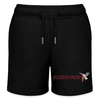 Eisräuber Design mit fliegender Möwe - Kids Organic Sweat Shorts by Stanley/Stella - black - Front