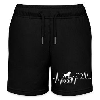 Vater Team Papa - Kinder Organic Joggingshorts Mini Bolter von Stanley/Stella - Schwarz - Vorne