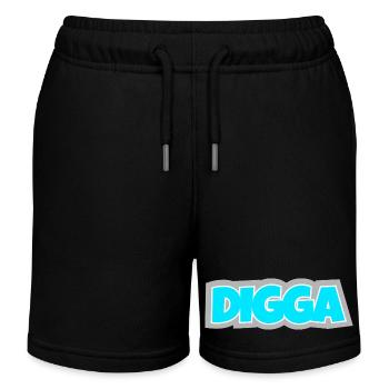 Digga - norddeutsch, frech und längst Kult. - Kinder Organic Joggingshorts Mini Bolter von Stanley/Stella - Schwarz - Vorne