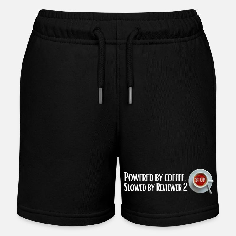 Powered by coffee, Slowed by Reviewer 2  - Short de jogging enfant bio Stanley/Stella - noir