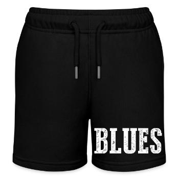 Conception de typographie vintage blues - Short de jogging enfant bio Stanley/Stella - noir - Devant