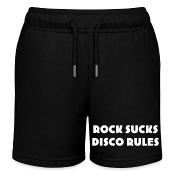 ROCK-SUCKS-DISCO-RULES - rétro Rock contre Disco - Short de jogging enfant bio Stanley/Stella - noir - Devant