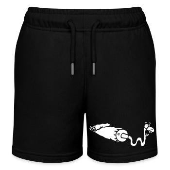 Gouache oder weiße Schlange? - Kinder Organic Joggingshorts Mini Bolter von Stanley/Stella - Schwarz - Vorne