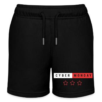 Virée shopping du Cyber Monday - Short de jogging enfant bio Stanley/Stella - noir - Devant