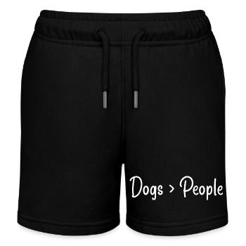 dog lovers - Kids Organic Sweat Shorts by Stanley/Stella - black - Front