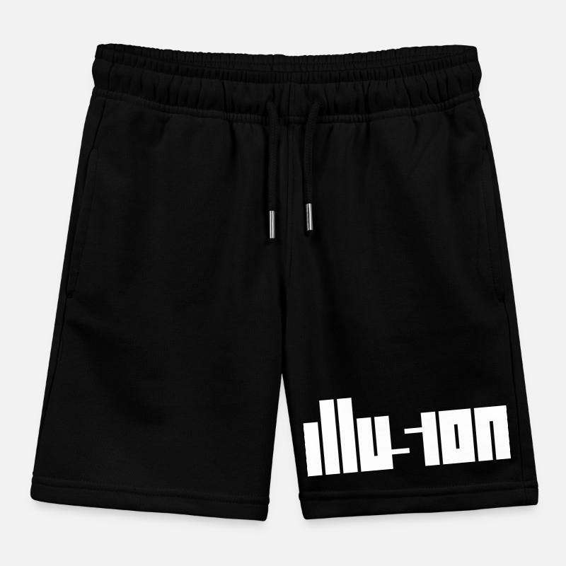 Illusion – Optical Illusion Contrast Design Kids Organic Sweat Shorts by Stanley/Stella