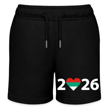 I love Bulgaria 2026, vacation in Bulgaria 2026 - Kids Organic Sweat Shorts by Stanley/Stella - black - Front