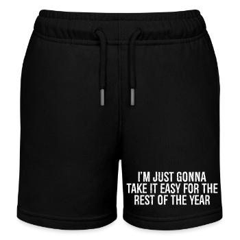 Für den Rest lasse ich es einfach ruhig angehen - Kinder Organic Joggingshorts Mini Bolter von Stanley/Stella - Schwarz - Vorne