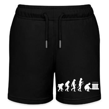 Chauffagiste, mécanicien d’installations, secteur de l’assainissement, du chauffage et de la climatisation - Short de jogging enfant bio Stanley/Stella - noir - Devant