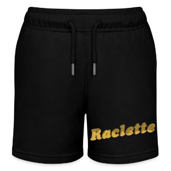 Fromage à raclette Lettrage 3D - Short de jogging enfant bio Stanley/Stella - noir - Devant