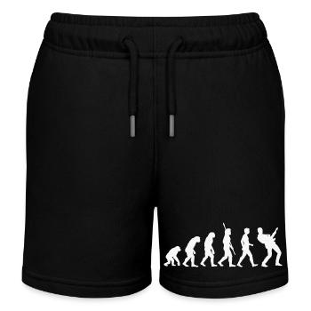 Evolution Music Rock Bassgitarrist Gitarre - Kinder Organic Joggingshorts Mini Bolter von Stanley/Stella - Schwarz - Vorne