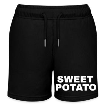 Sweet Potato Grouchy - Kinder Organic Joggingshorts Mini Bolter von Stanley/Stella - Schwarz - Vorne