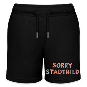 Sorry Stadtbild - Kinder Organic Joggingshorts Mini Bolter von Stanley/Stella - Schwarz - Vorne